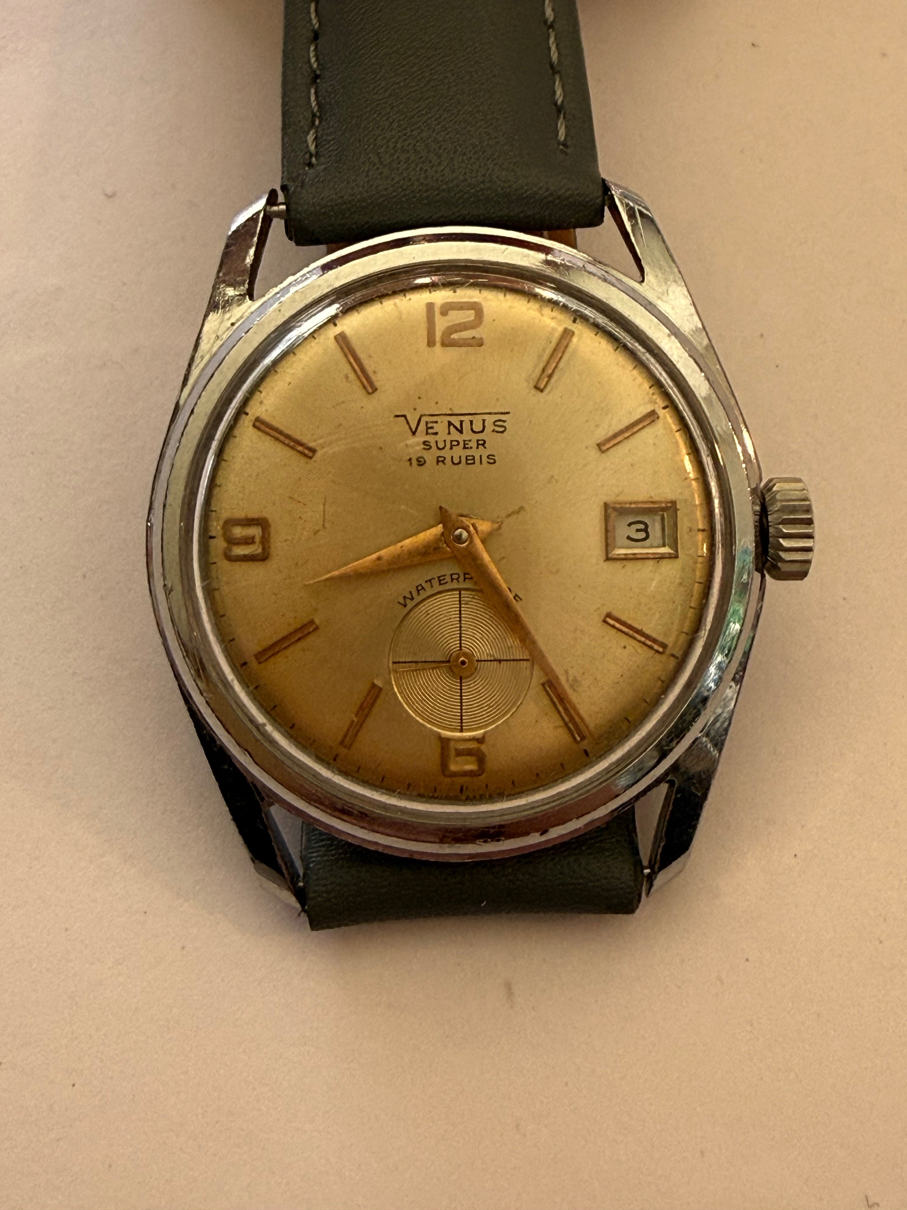 Venus Super Ref 611364. Case 34mm. Cal 336 N. Work