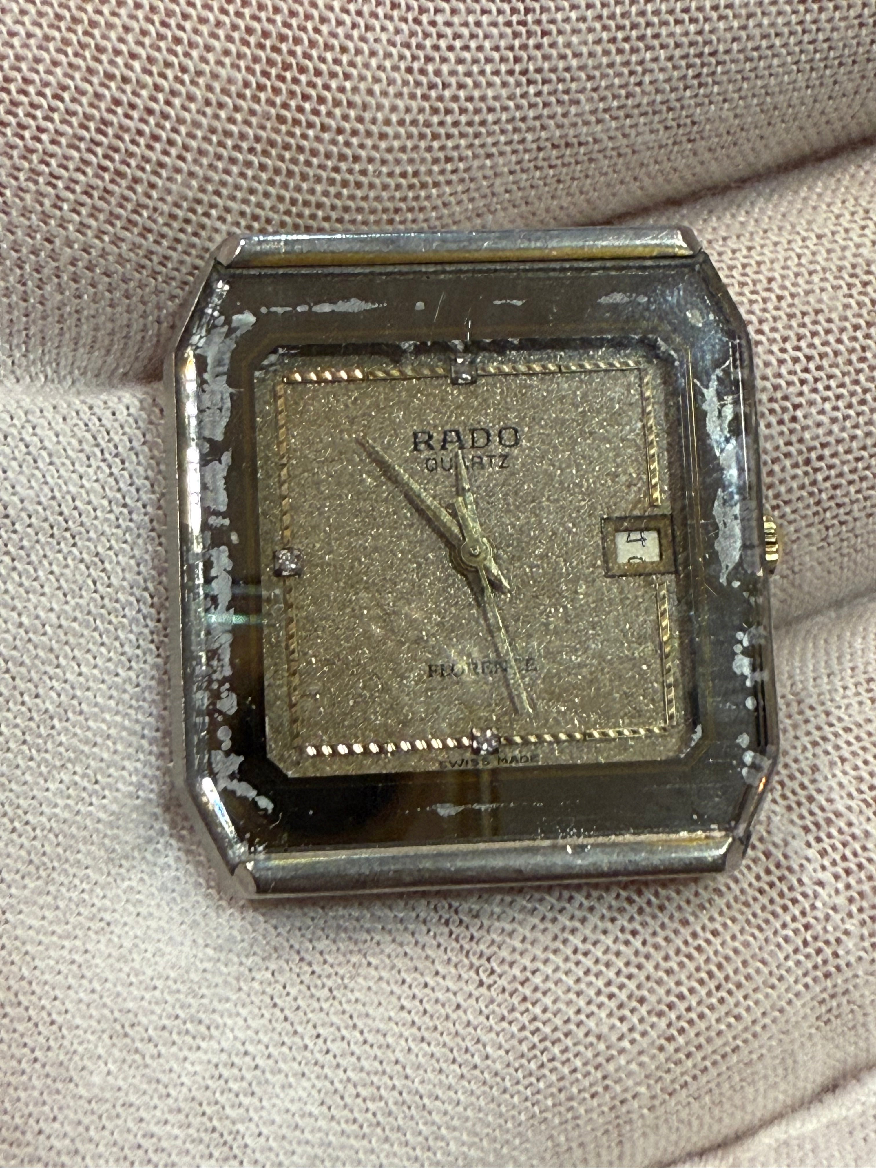 🕰️ RADO FLORENCE – QUARTZ • CASE + MOVEMENT • FOR PARTS