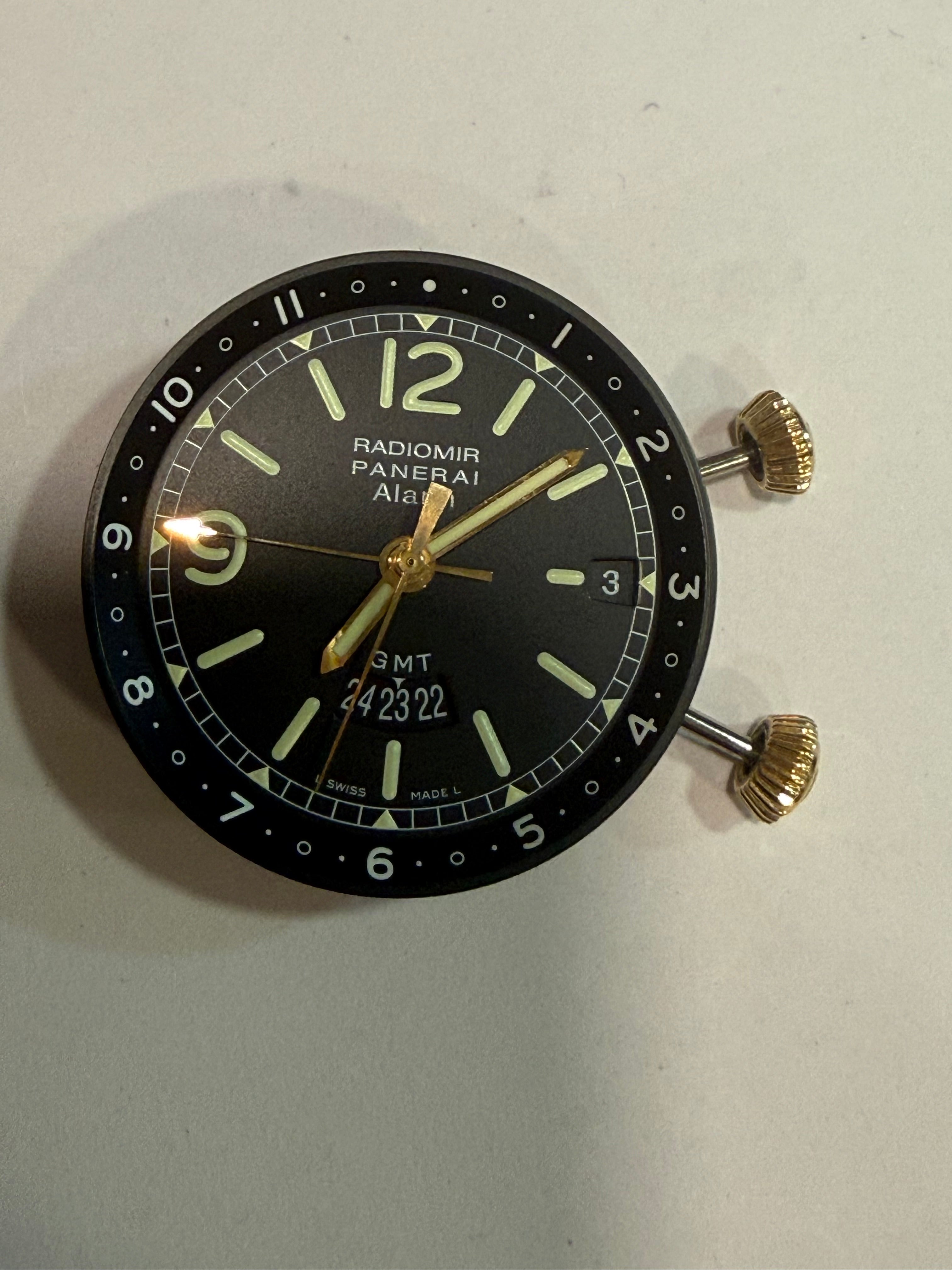 Panerai Radiomir Gmt Alarem Movement Completed. Cal 59p 31 Jewels
