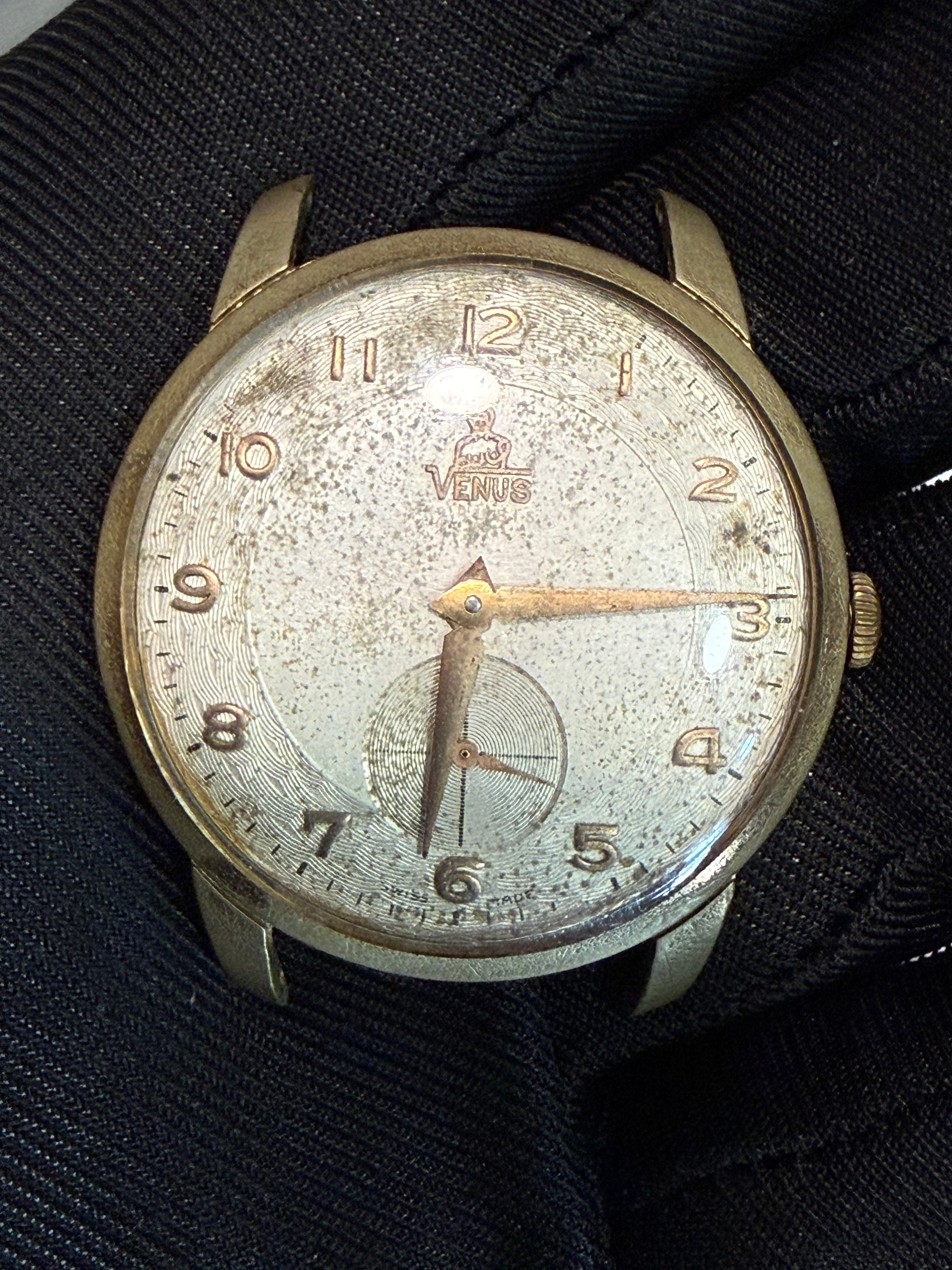 Venus Vintage Manual Cal 751. Case 36mm.Ref 619735. For Part. Work