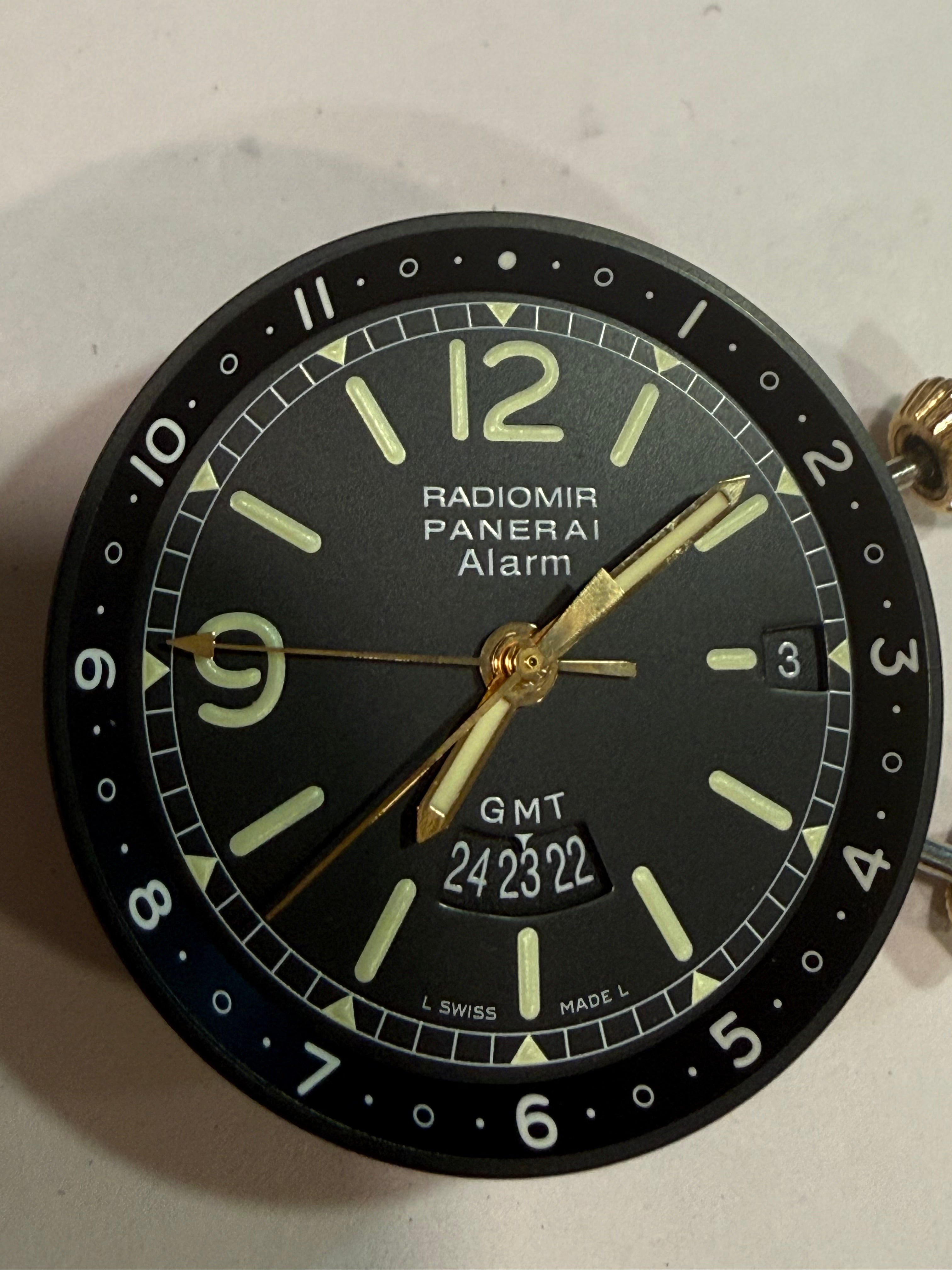 Panerai Radiomir Gmt Alarem Movement Completed. Cal 59p 31 Jewels