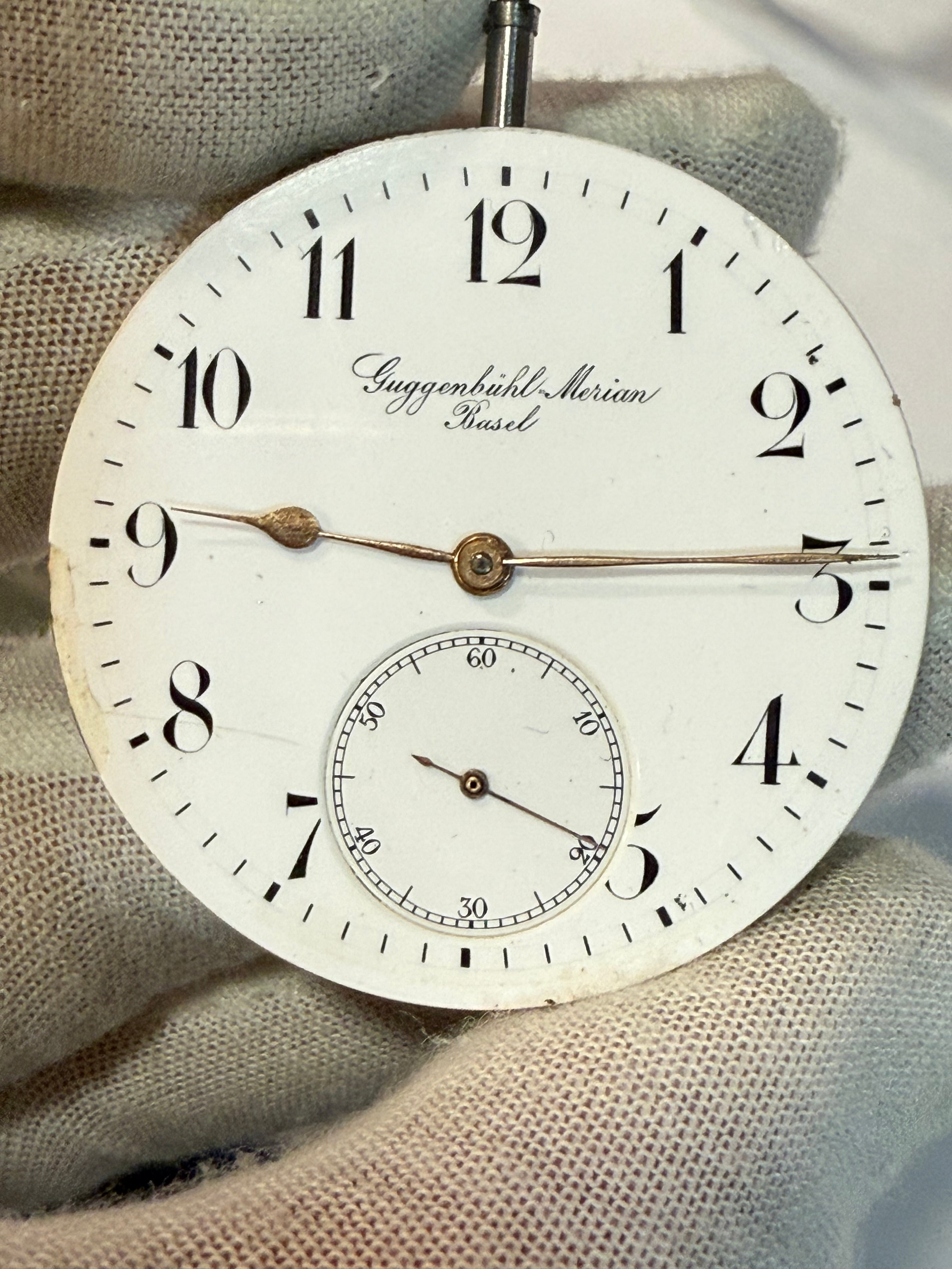 IWC Pocket Watch Movement – Serial 403945 (c.1915–1920)Fully serviced – perfect working conditionOriginal IWC 18k gold crown included