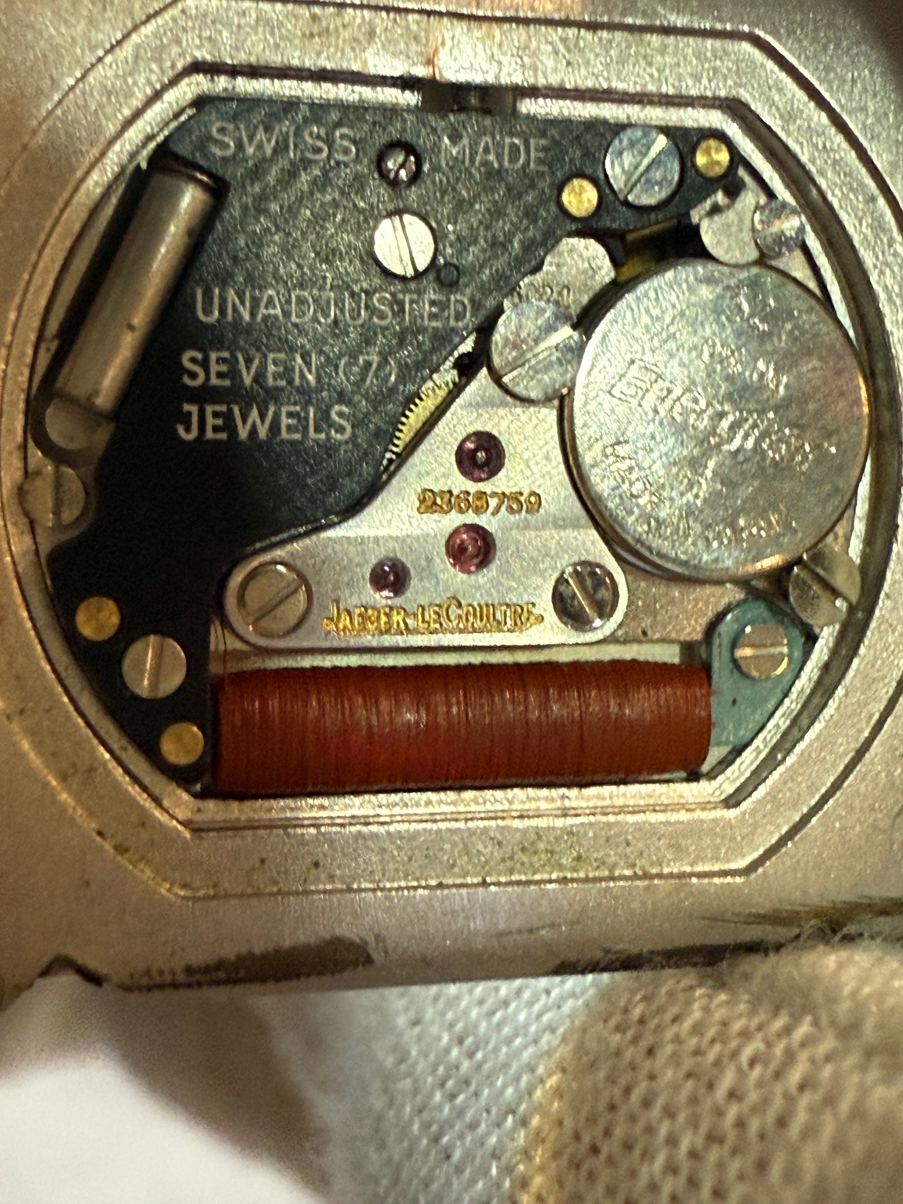 Jaeger-LeCoultre Electric Movement Completed– cal 2368759. 
Work perfect. Corona original 18k