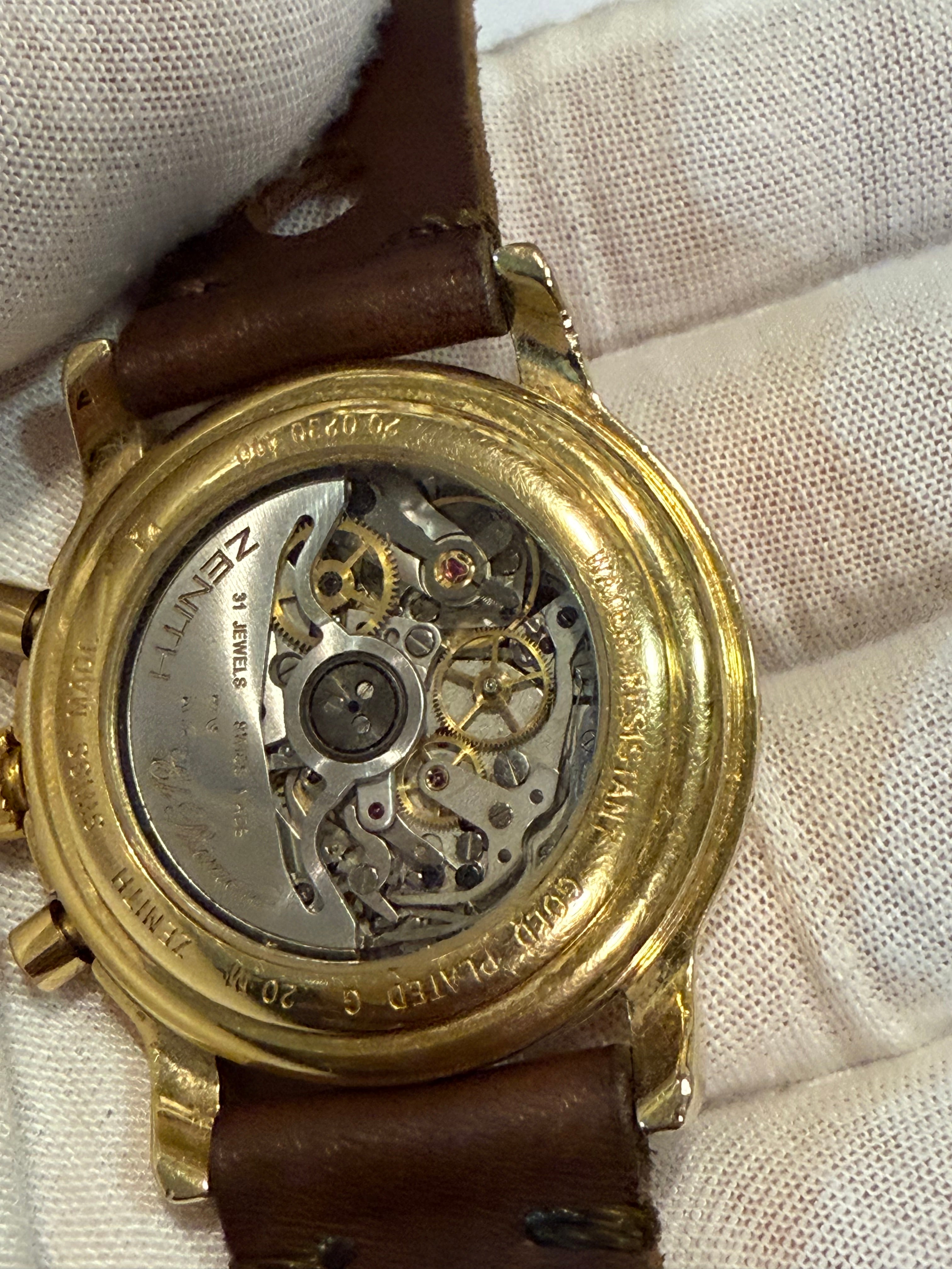 ⭐ Zenith El Primero Moonphase Triple Calendar – Vintage Collector’s Piece. Ref 20.0230 410