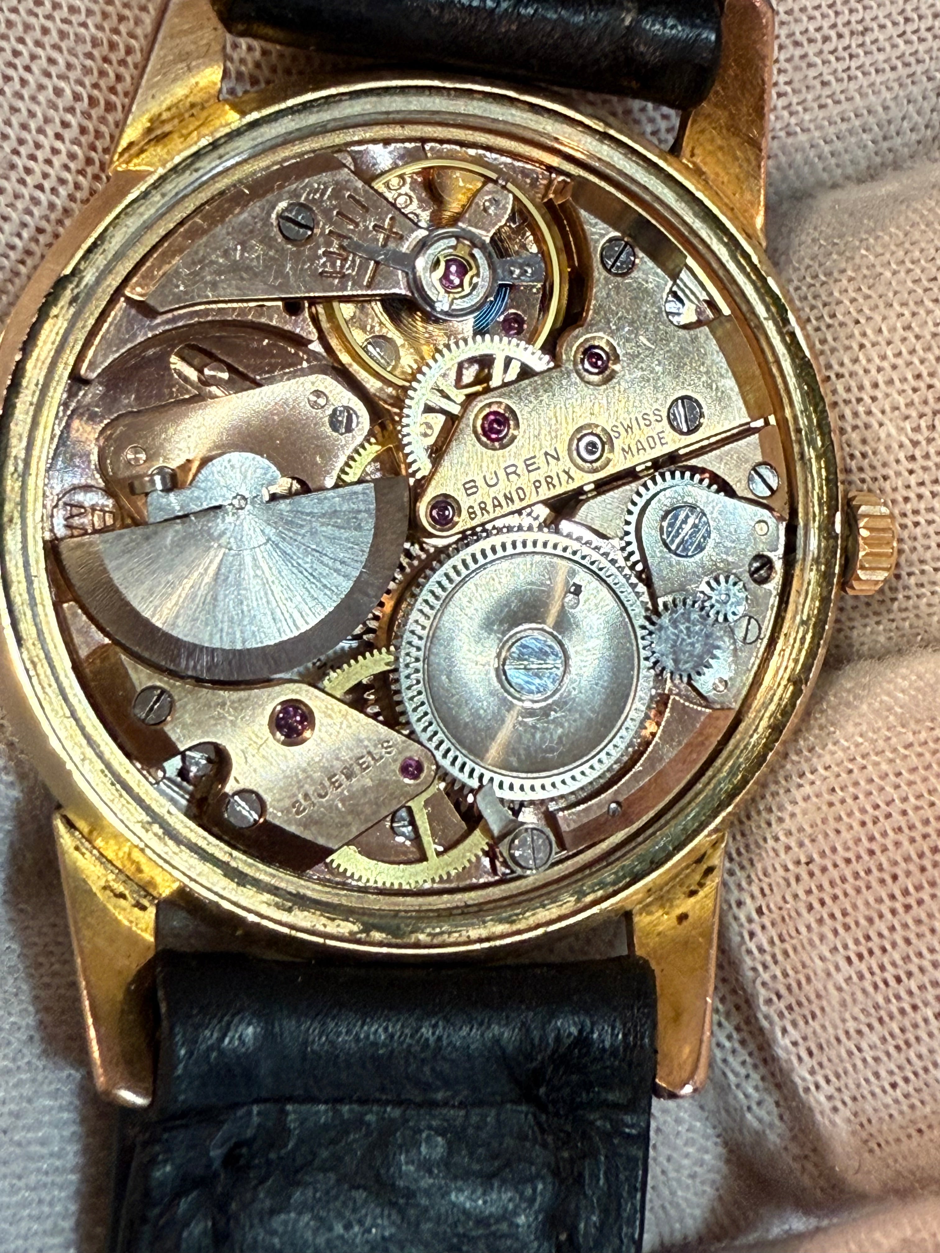 Buren Grand Prix “Super Slender” – Swiss Automatic Vintage Watch. Ref 775701. 21 jewews