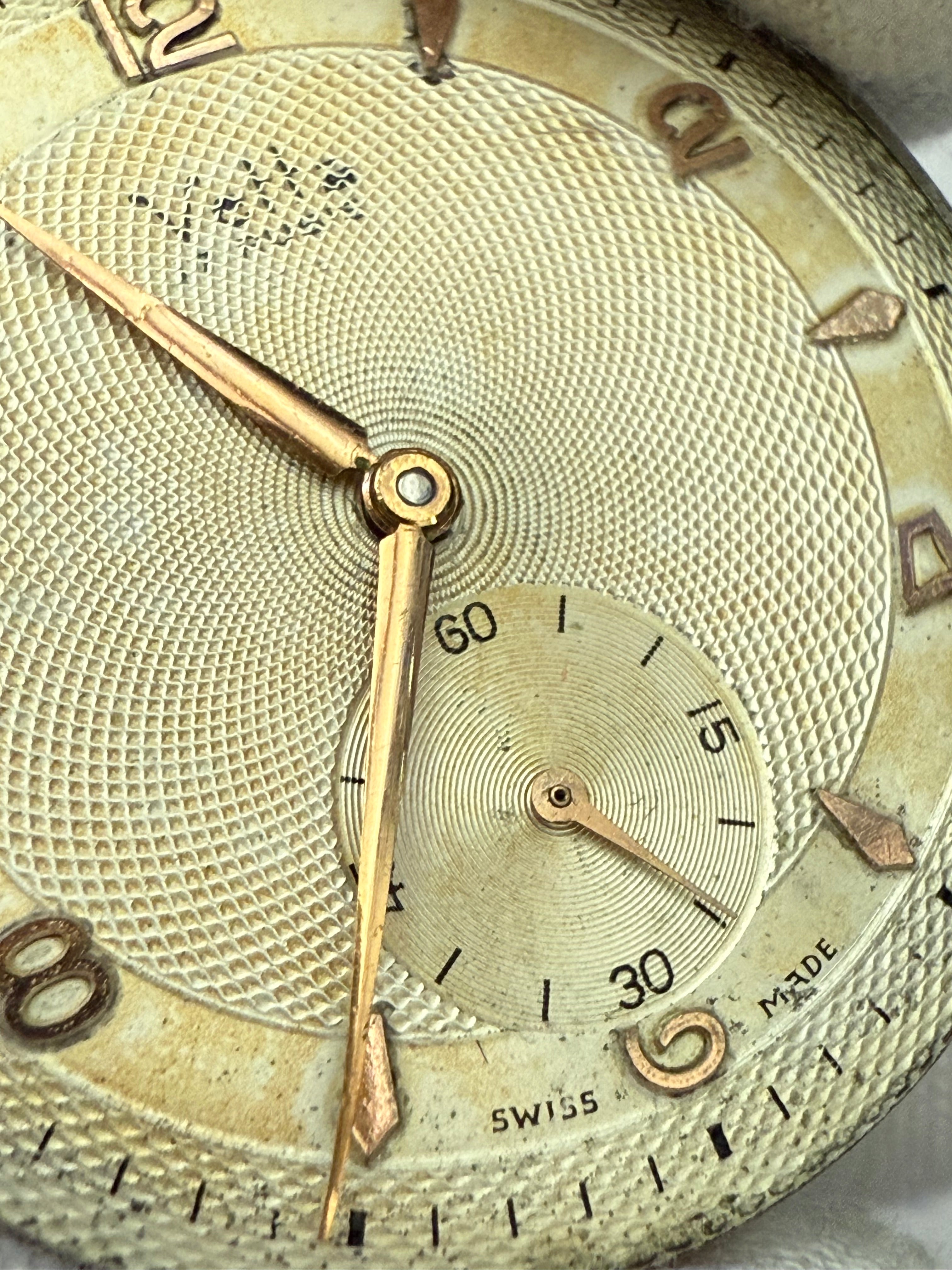 Vetta 210 Mechanical Movement – 17 Jewels • Swiss Made • Vintage Guilloché Dial • Small Seconds • Fully Working