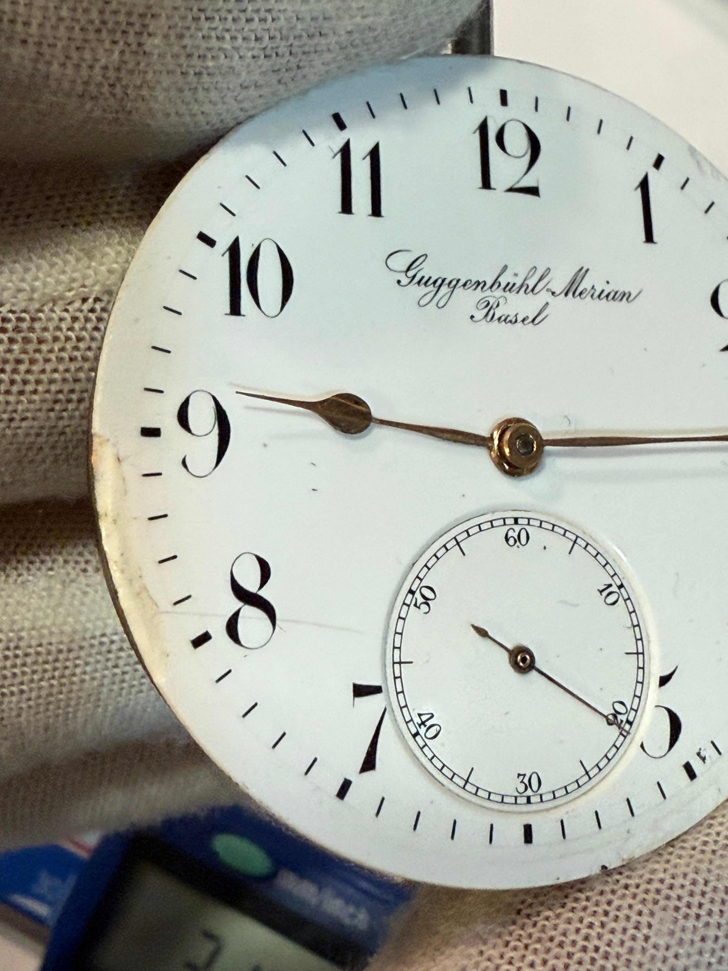 IWC Pocket Watch Movement – Serial 403945 (c.1915–1920)Fully serviced – perfect working conditionOriginal IWC 18k gold crown included