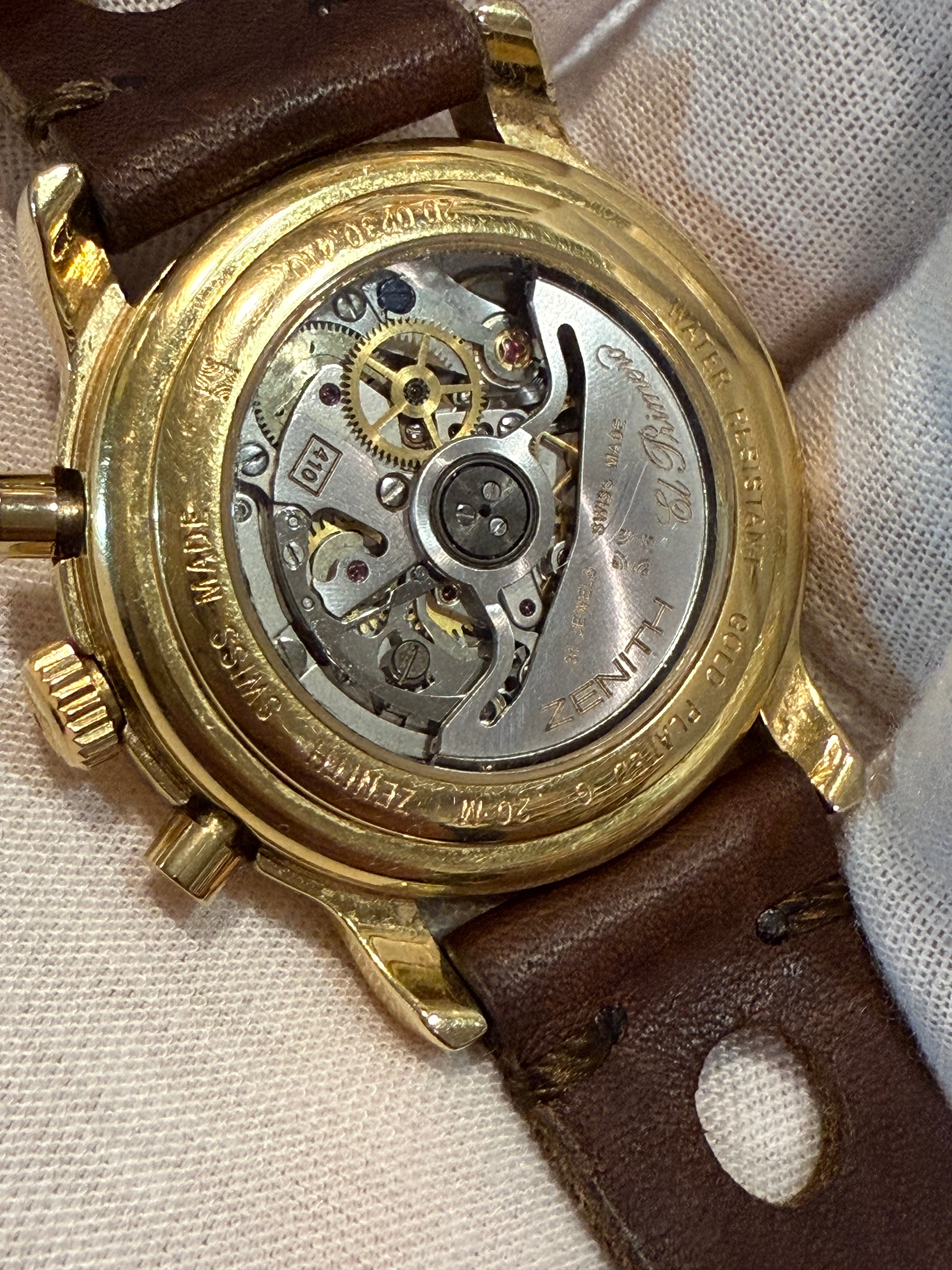 ⭐ Zenith El Primero Moonphase Triple Calendar – Vintage Collector’s Piece. Ref 20.0230 410