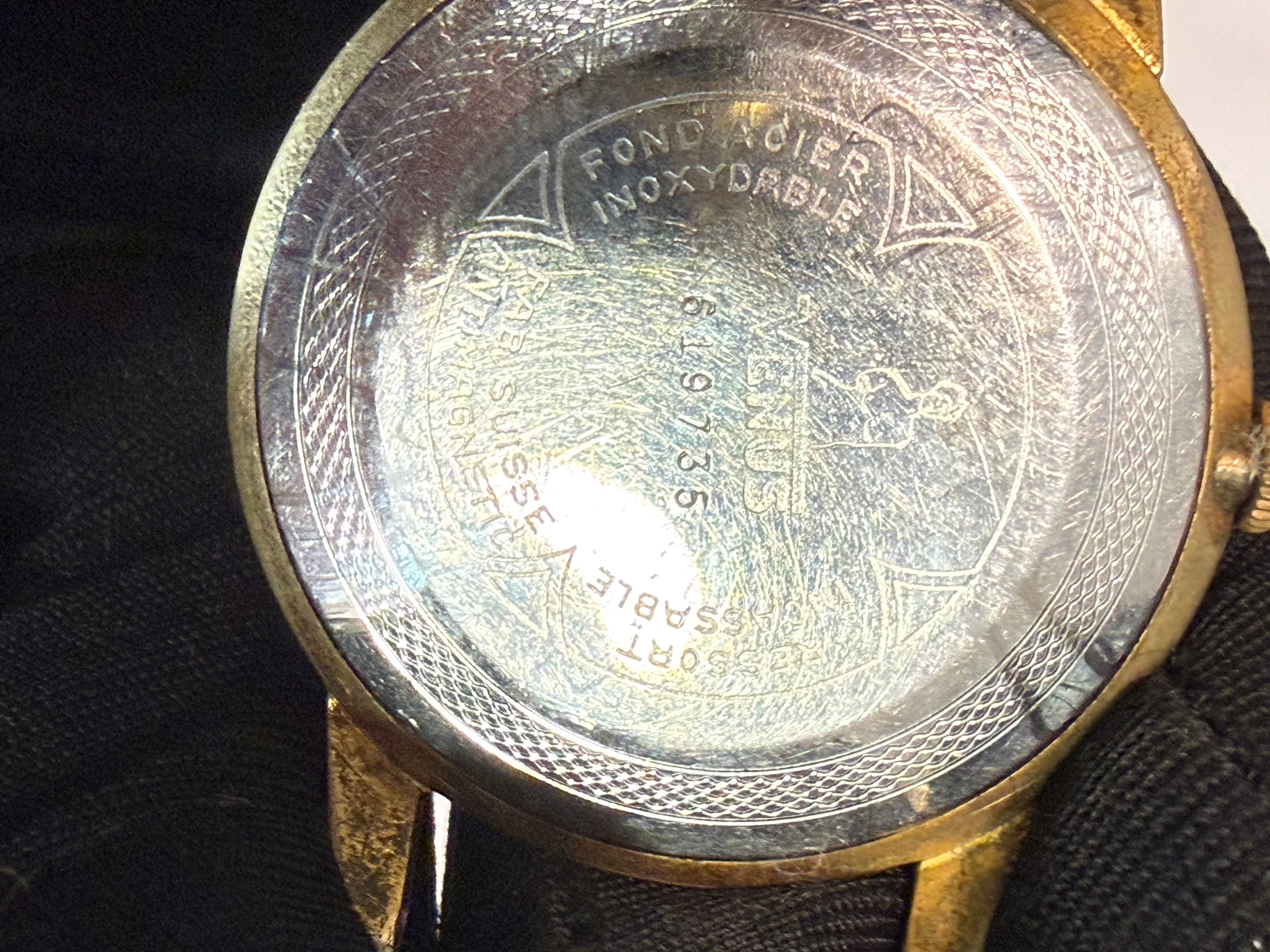 Venus Vintage Manual Cal 751. Case 36mm.Ref 619735. For Part. Work