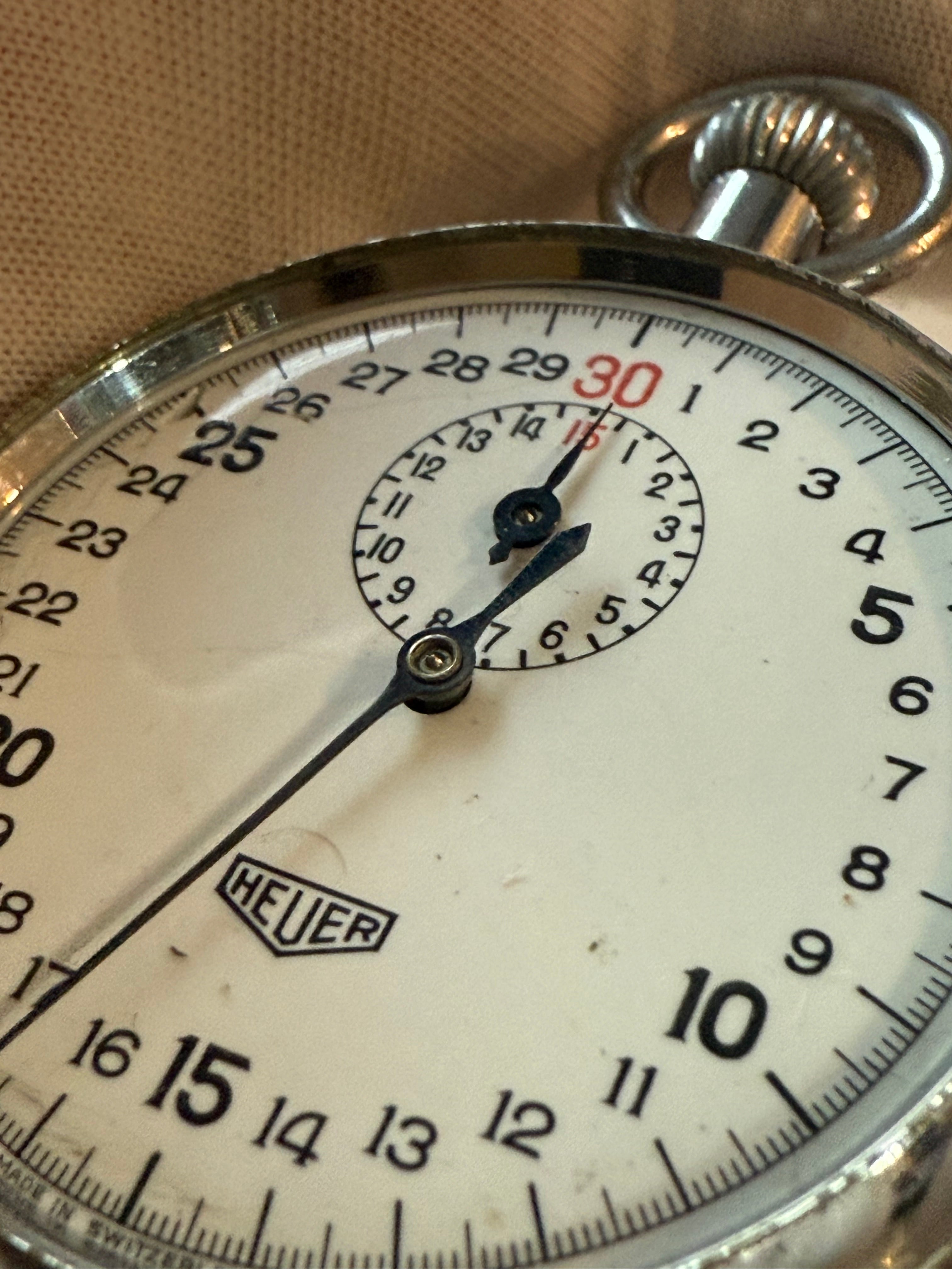 ⏱️ Pocket Chronometer Heuer Vintage Swiss Timepiece – Ref. 818665. Case 51mm