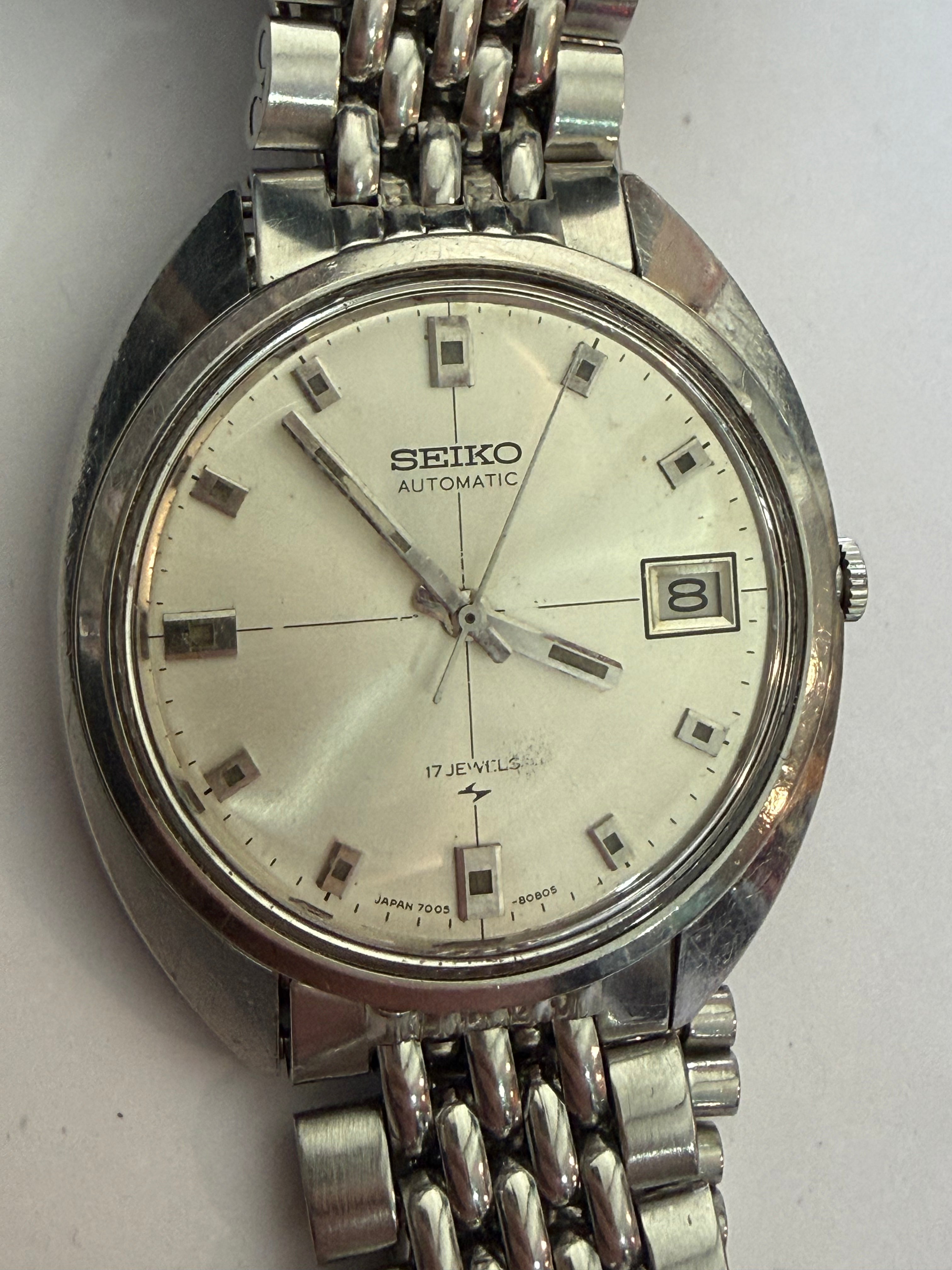 Seiko Automatic Ref 7005-8030. 17 Jewels. Yers 1967. Work perfect.