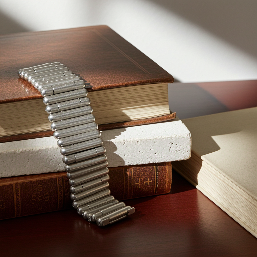 Breitling Rouleaux Bracelet 20mm Breitling Rouleaux (Bullet-Style) width, with authentic Breitling logo visible under magnification. Excellent condition and fully genuine.